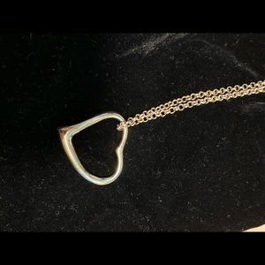 Sterling silver heart necklace 16 inch chain